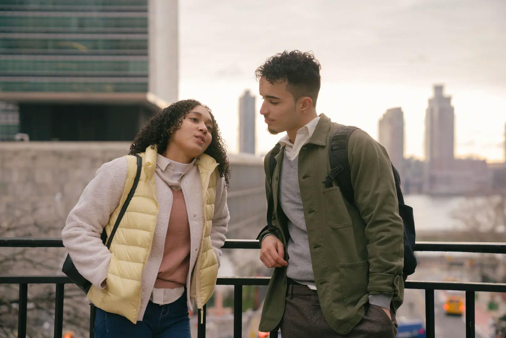 Couple having a conversation