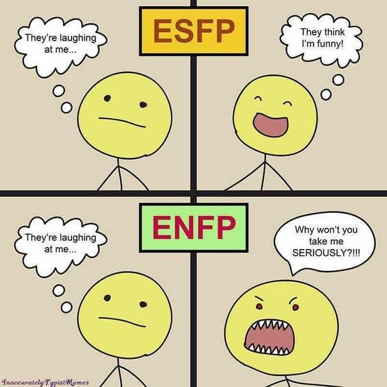 ESFP and ENFP